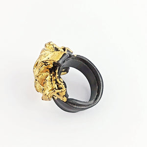 Anello grande V33 Gold & Silver